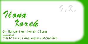 ilona korek business card